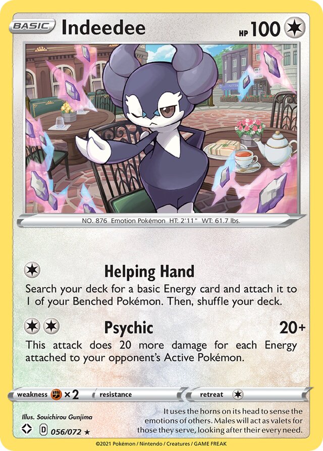 Indeedee Shining Fates 056/072 Rare Holo