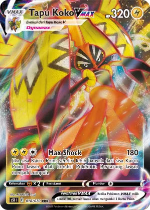 Tapu Koko VMAX (Single Strike Master 018/070)