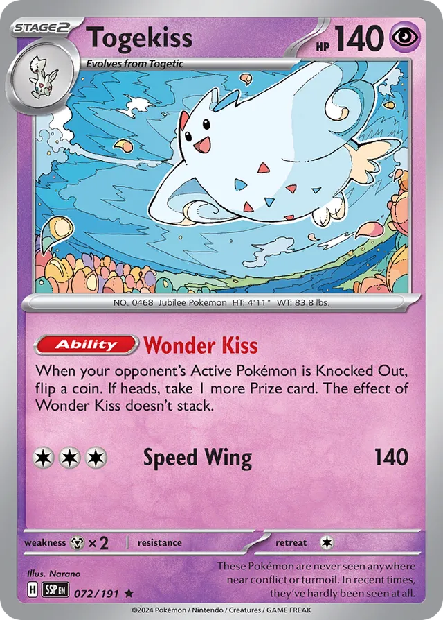 072/191 Togekiss SSP Rare