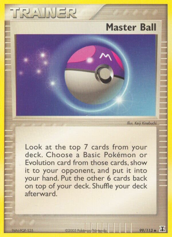 Master Ball 99/113 3 EX DELTA SPECIES UNCOMMON PTCG