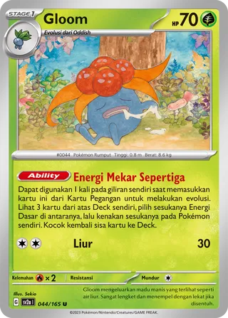 Gloom (Pokémon Card 151 044/165)