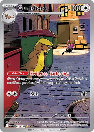 153/132 Gumshoos MEG Illustration Rare