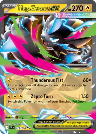 Mega Zeraora ex (Pitch Black 027/084)