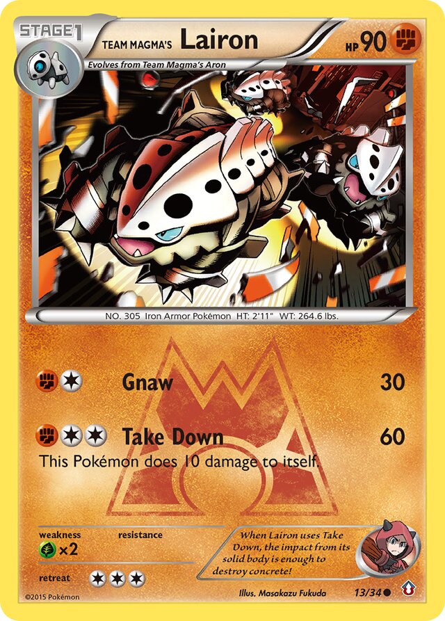 Team Magma's Lairon Double Crisis 13/34 Common