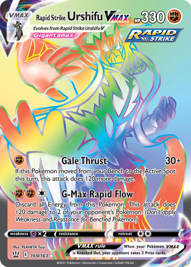 169/163 Rapid Strike UrshifuVMAX BST Rare Rainbow