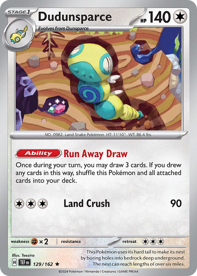 129/162 Dudunsparce TEF Rare