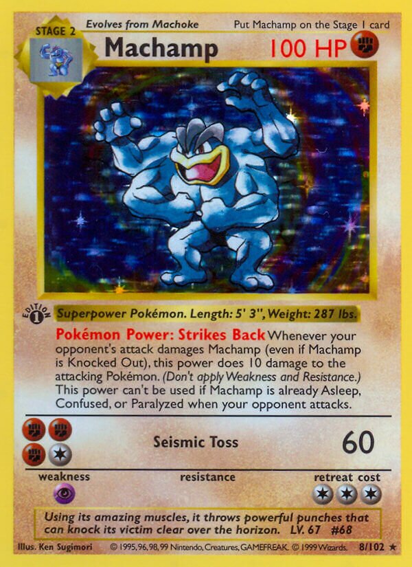 Machamp Base 8/102 Rare Holo