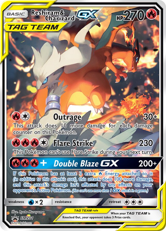 Reshiram & CharizardTag Team GX SM Black Star Promos SM201 PROMO