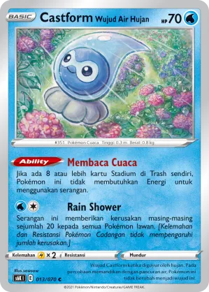 Castform Rainy Form (Jet-Black Spirit 013/070)