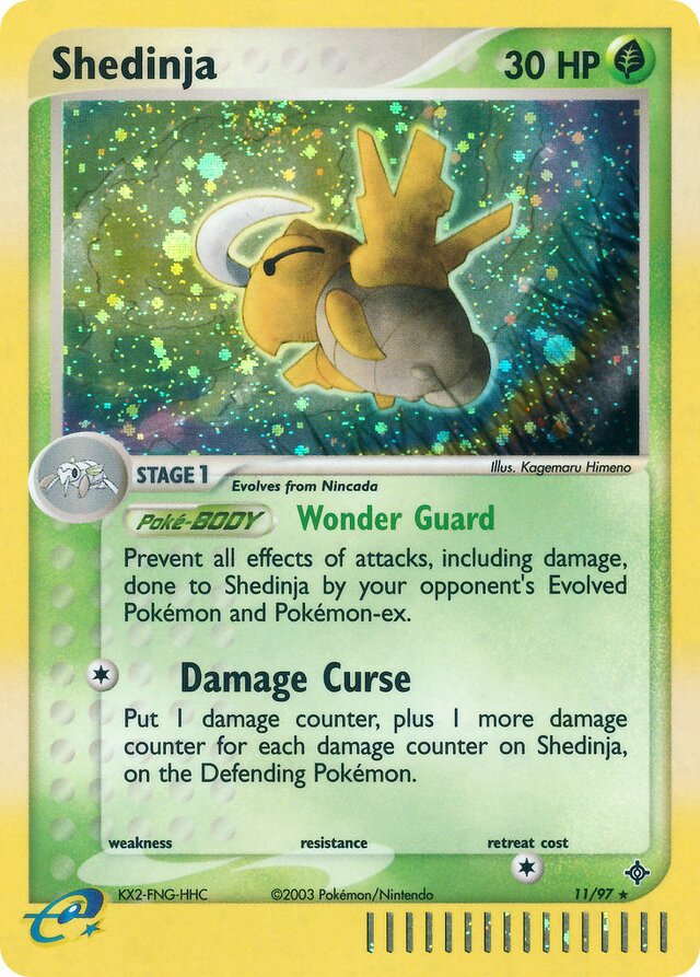 Shedinja (carta rara tipo Inseto) - Pokémon TCG Cards (original)