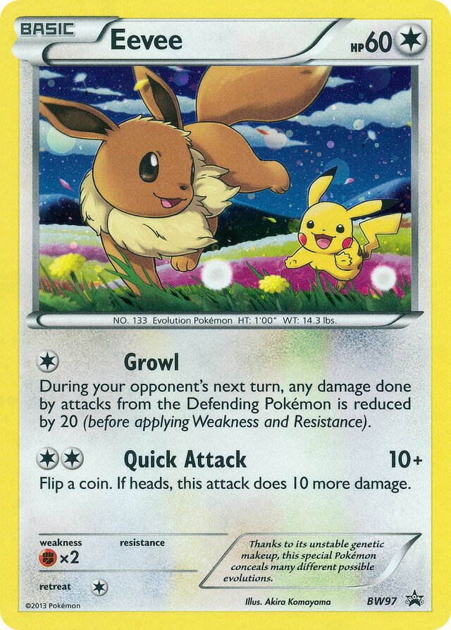 Eevee BW Black Star Promos BW97 PROMO