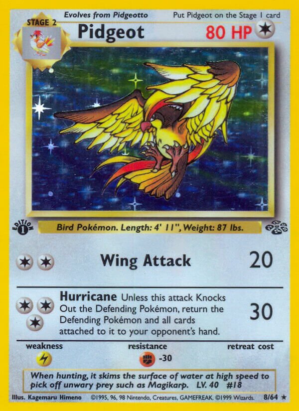 Pidgeot Jungle 8/64 Rare Holo