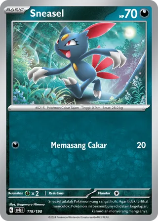 Sneasel (Shiny Treasure ex 119/190)