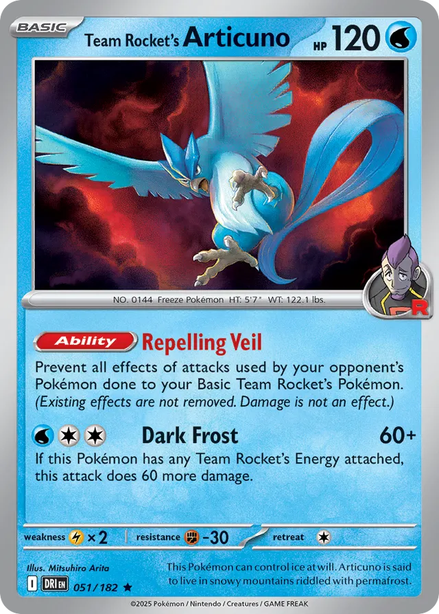 Team Rocket's Articuno Destined Rivals 051/182 Rare