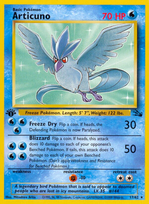 Articuno Fossil 17/62 Rare