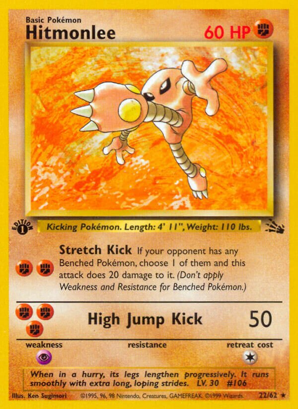 Hitmonlee Fossil 22/62 Rare