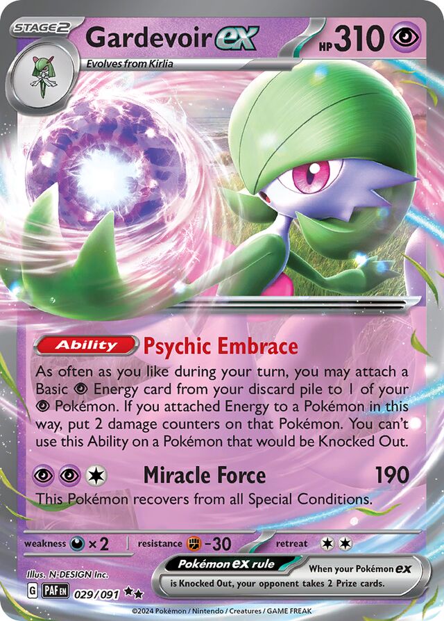 Gardevoirex Paldean Fates 029/091 Double Rare