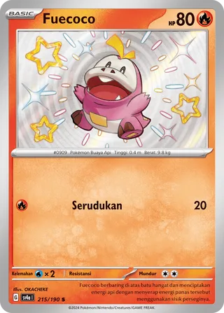 Fuecoco (Shiny Treasure ex 215/190)