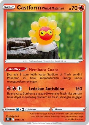 Castform Sunny Form (VMAX Climax 021/184)