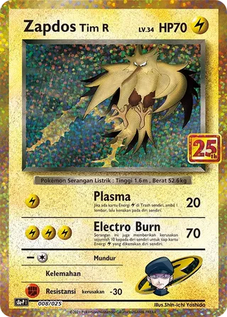 Rocket's Zapdos (25th Anniversary Collection Promos 008/025)