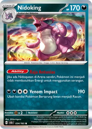 Nidoking (Pokémon Card 151 034/165)