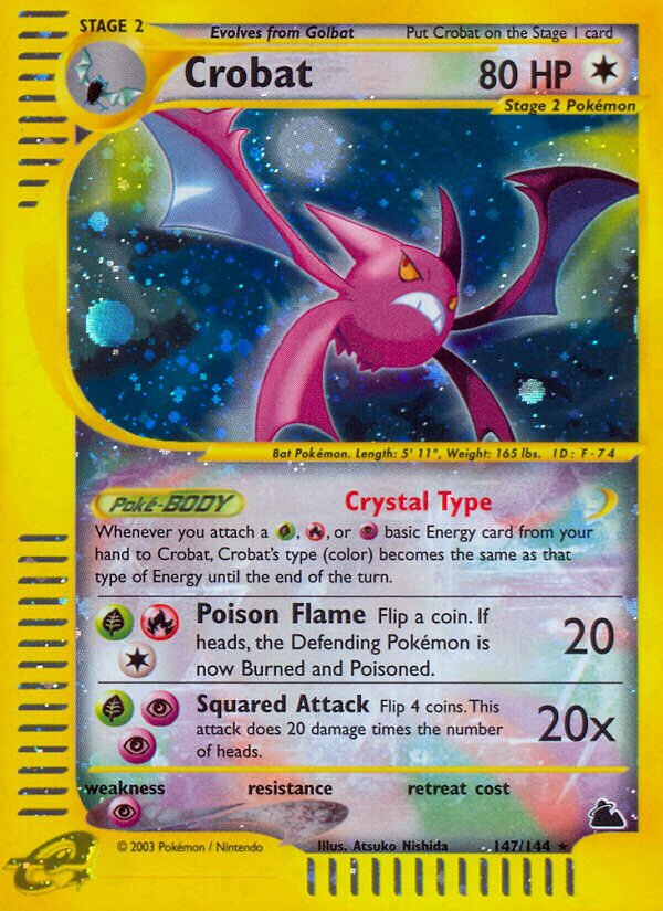 147/144 Crobat SK Rare Holo