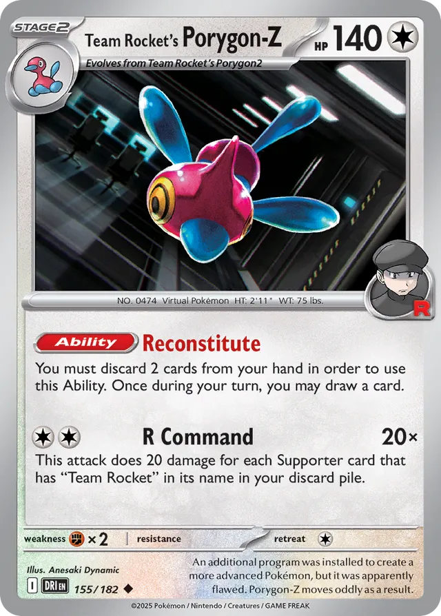 Team Rocket's Porygon-Z Destined Rivals 155/182 Uncommon