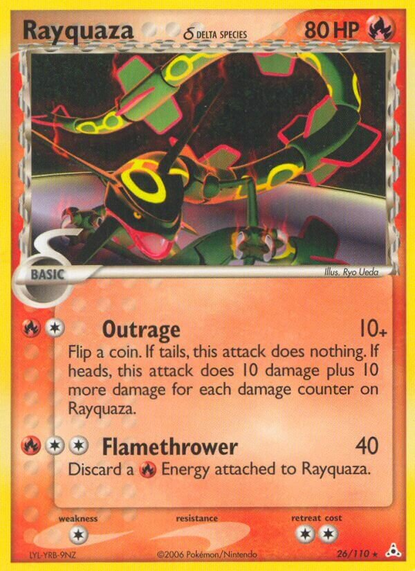 Rayquaza δ Holon Phantoms 26/110 Rare