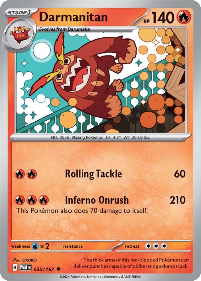 035/167 Darmanitan TWM Uncommon