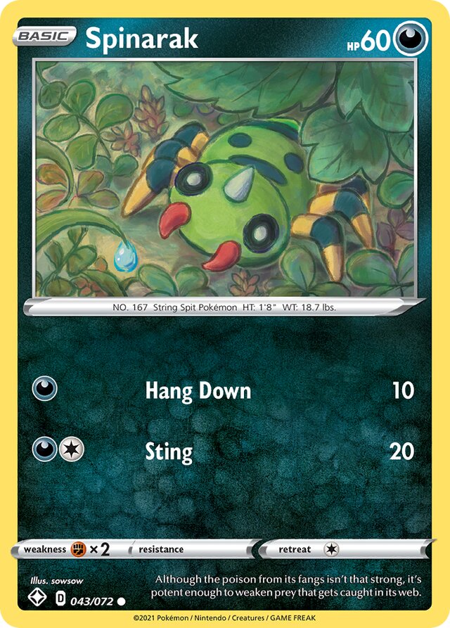 Spinarak Shining Fates 043/072 Common