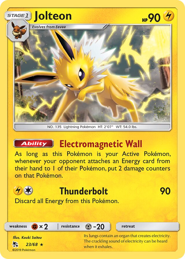 Jolteon Hidden Fates 23/68 Rare