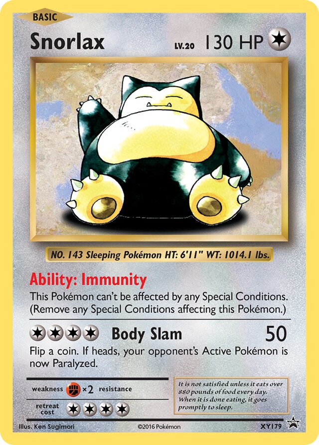 Snorlax XY Black Star Promos XY179 PROMO