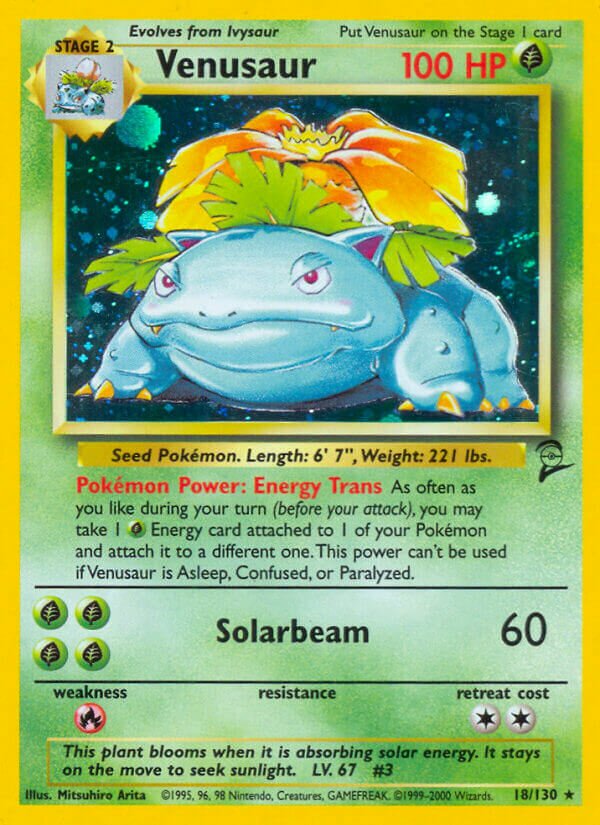 Venusaur Base 2 18/130 Rare Holo