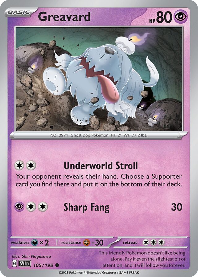 Greavard Scarlet & Violet 105/198 Common