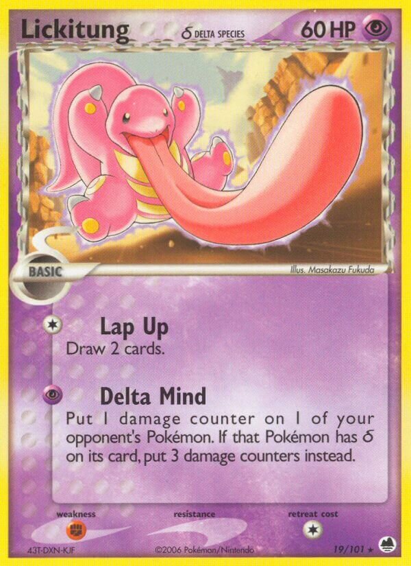 Lickitung (Delta Species) 19/101 3 EX DRAGON FRONTIERS RARE PTCG