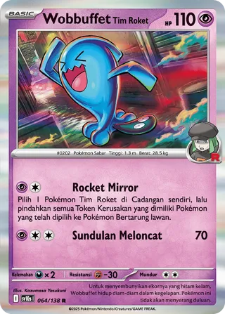Team Rocket's Wobbuffet (Presence of Champions 064/138)