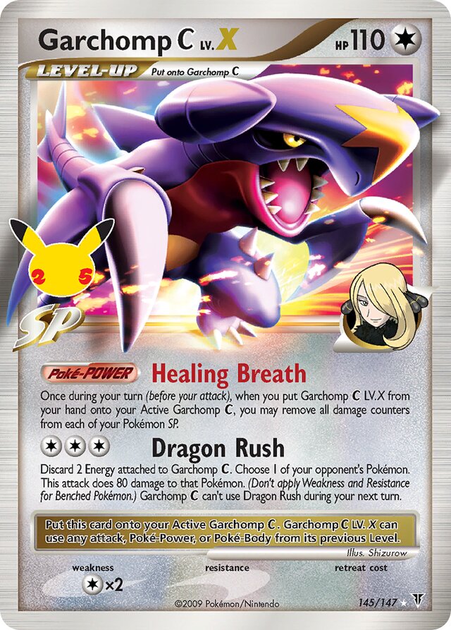 Garchomp Pokémon C LV.X [Supreme Victors] Celebrations Classic Collection 145/147 Rare Classic