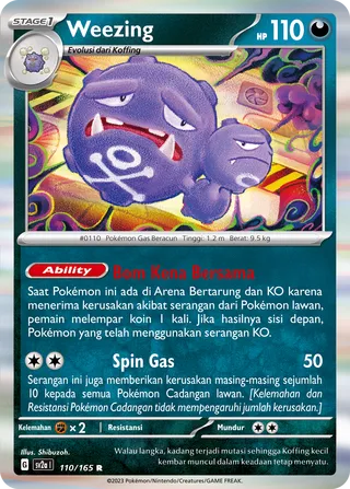 Weezing (Pokémon Card 151 110/165)
