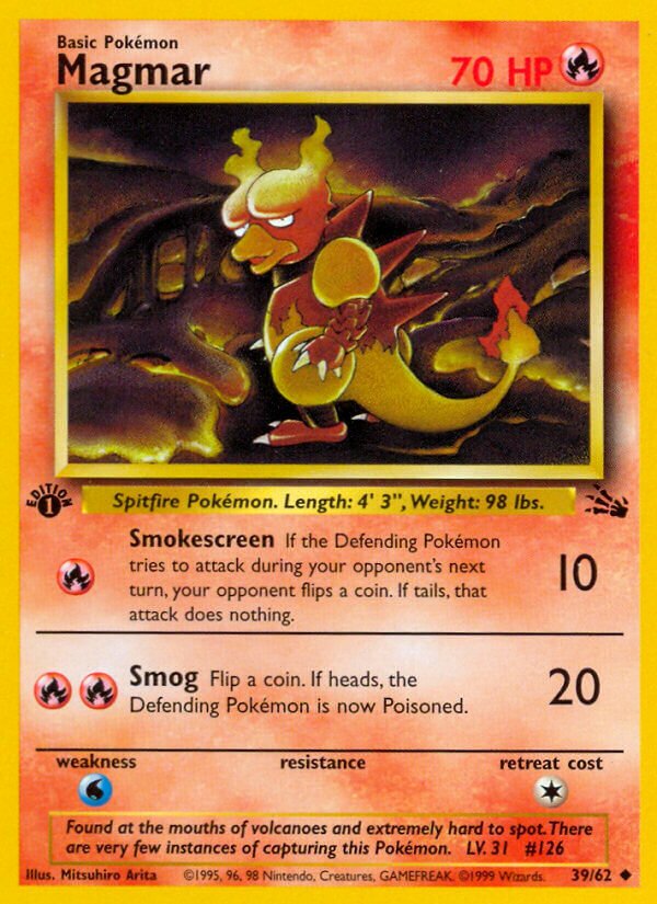 Magmar Fossil 39/62 Uncommon