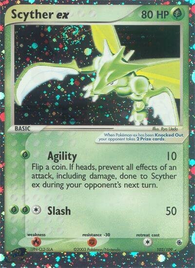 102/109 Scyther ex RS Rare Holo ex