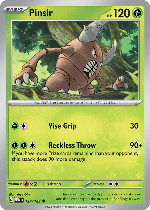 Pinsir 151 127/165 Uncommon