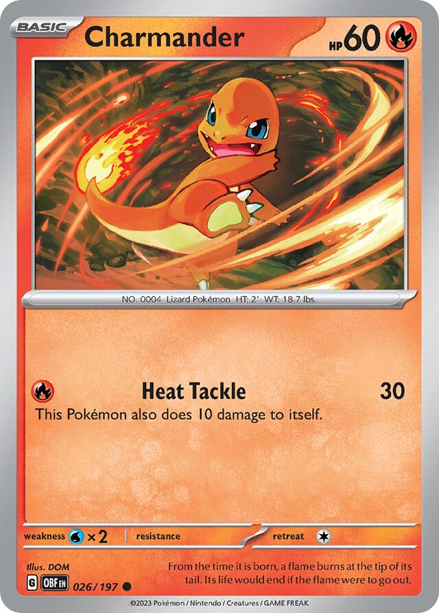 Charmander Obsidian Flames 026/197 Common