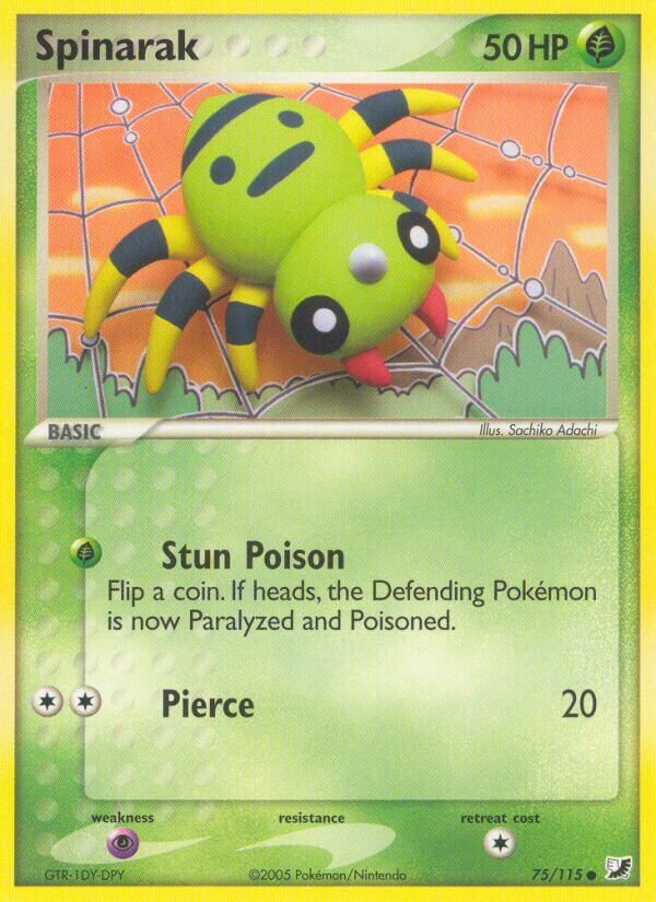 Spinarak 75/115 3 EX UNSEEN FORCES COMMON PTCG