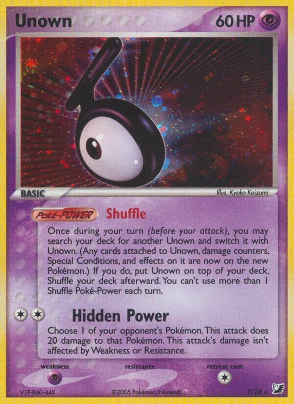 Unown (EX Unseen Forces T/28) (International TCG) – TCG