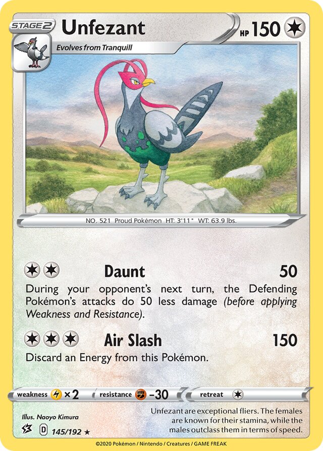 145/192 Unfezant RCL Rare