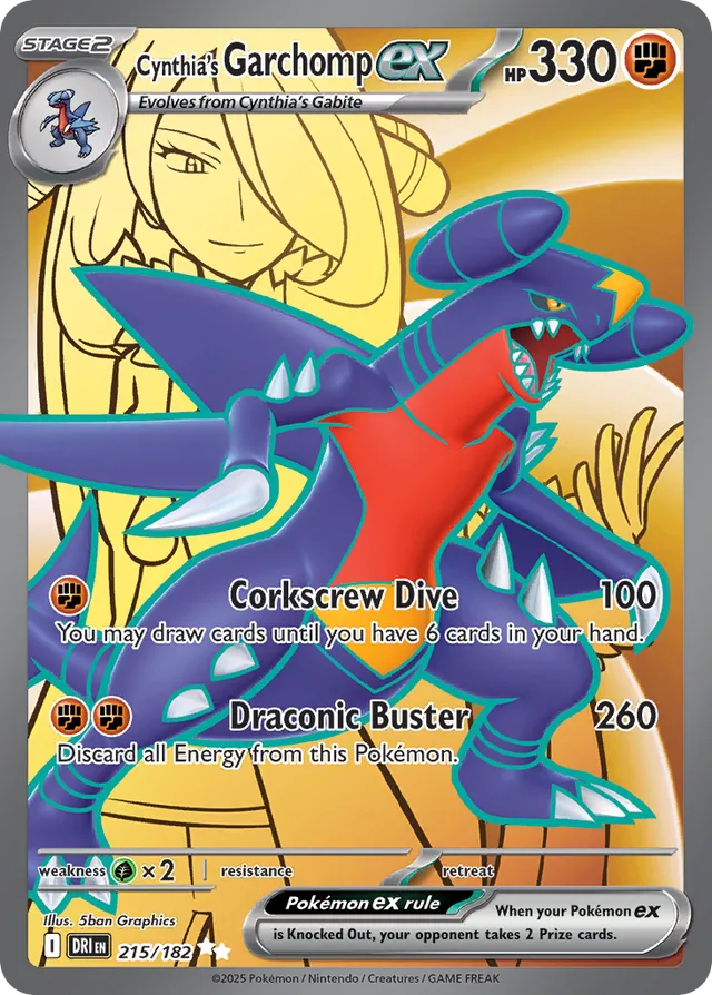 Cynthia's Garchompex Destined Rivals 215/182 Ultra Rare