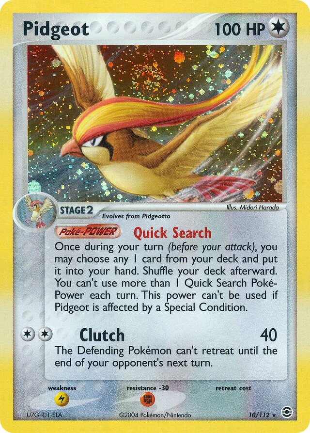 Pidgeot FireRed & LeafGreen 10/112 Rare Holo