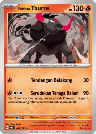 Paldean Tauros (Stellar Lightning 018/182)