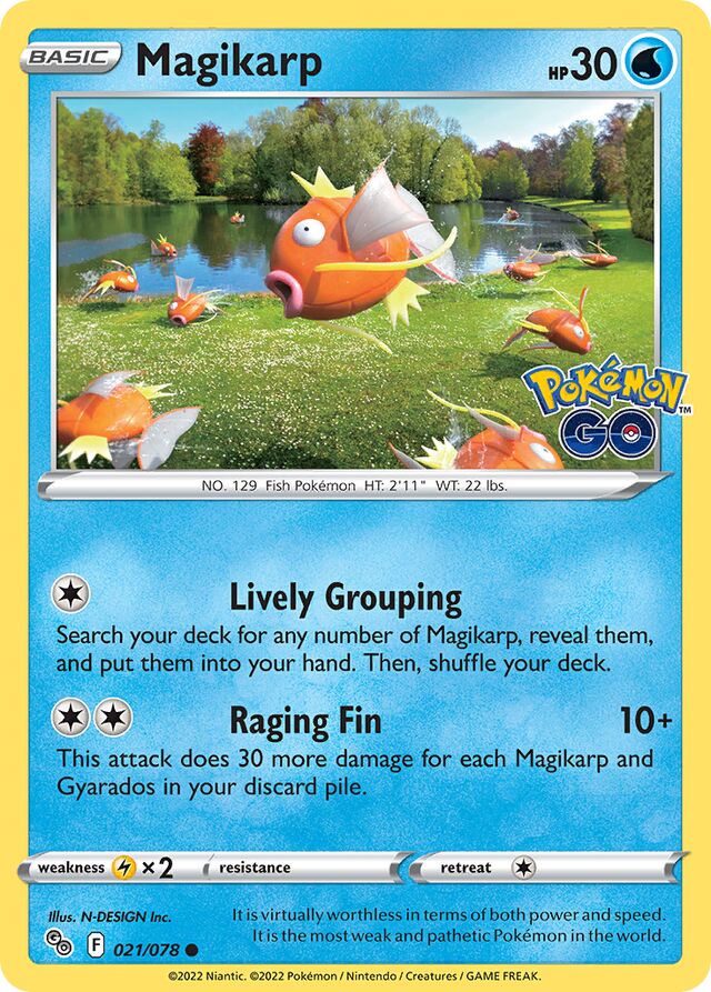 Magikarp Pokémon GO 021/078 Common