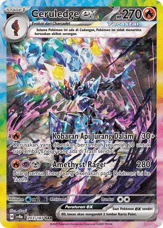 Ceruledge ex (Terastal Festival ex 203/187)
